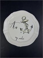 Anthropologie Linea Carta "A" Calligraphy Plate