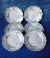 Six English Semi-Porcelain Plates