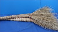 Pair Natural Grass Asian Brooms