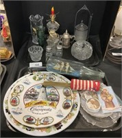 Ship In A Bottle, Decorative Plates, Glassware.