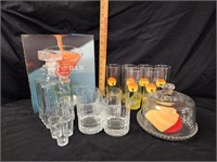 Panche Glasses Set (6), Decanter, (4) Bar