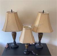 Set of Matching Table Lamps 18 & 25 inches tall