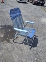 blue vinyl lawn chair