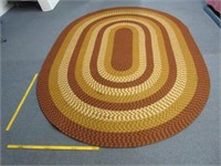 large braided oval rug (1of2) approx. 8ft x 11ft