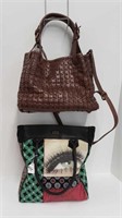 VALENTINA BROWN LEATHER PURSE + LARGE TOTE PURSE