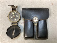 Antique Compass & Case