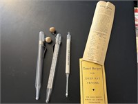 Vtg Glass Thermometers