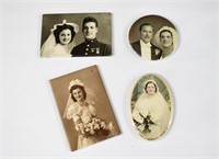 4- Antique Wedding photo Vanity Purse Mirrors