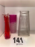 Assortment of Glass Vases(LR)