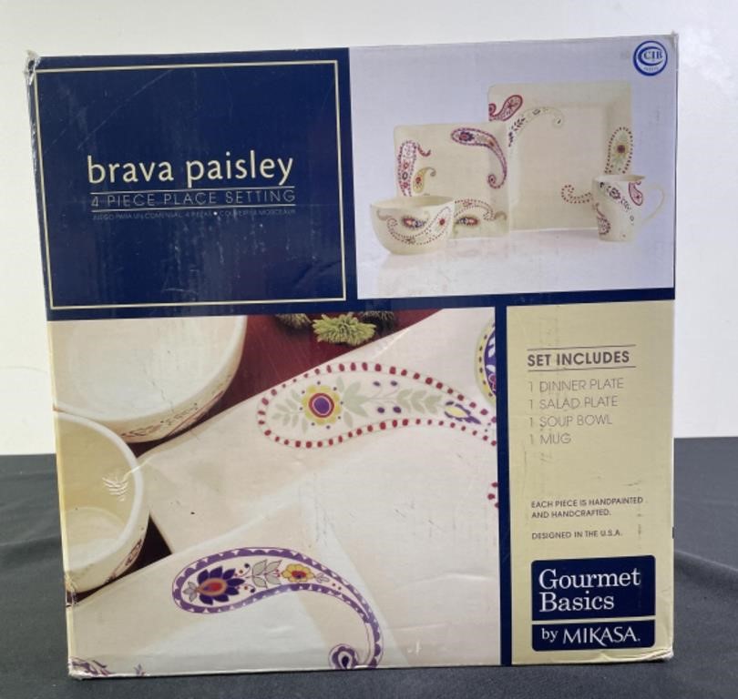 Mikasa Brava Paisley 4 Pc. Place Setting - NIB