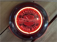 Harley Davidson Neon Clock