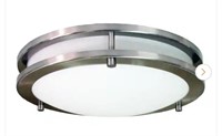 HomeSelects Saturn 2-Light Brushed Nickel Flush