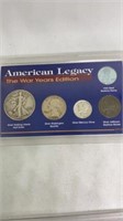 Group of War Years coins: Walking Liberty, silver