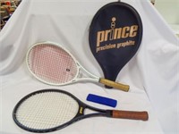 (2) Prince Oversized Tennis Rackets 1 Cover