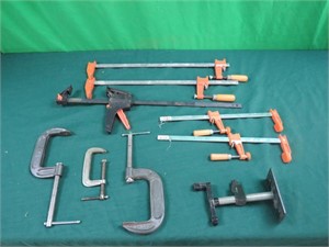 Clamps - C Clamps - 2-4", 1-3" & wood - 2 -22",