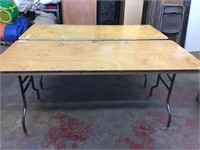 (5) 30"x72" Wooden Folding Tables