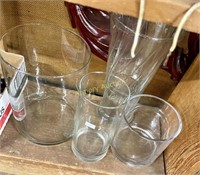 CLEAR GLASS VASES