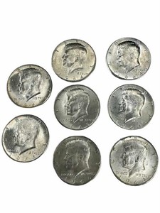 (8) 1964, $4.00 face, Silver Kennedy half dollars
