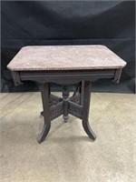 Antique spoon carved Marble Top  Table