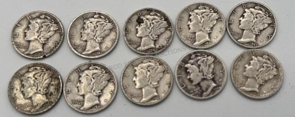 10 - 90% Silver 1936-1945