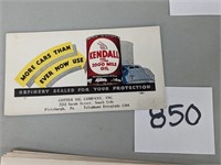 Vintage Kendall Motor Oil Ink Blotter