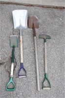 Assortment of 4 Shovels / Edger