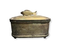 Antique Meriden Silver Plate Sardine Box Server