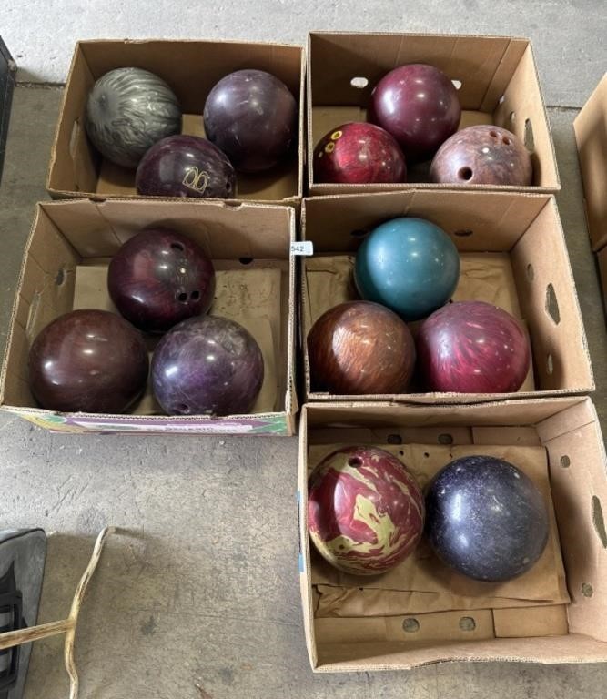 Various Sized Bowling Balls.