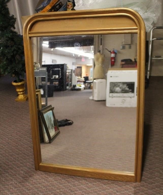 Framed mirror, 33 X 47"H