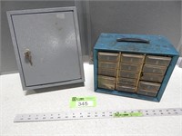 Wall mount lock box with key; small organizer cabi