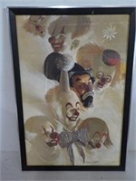 Clown picture and (6) posters.