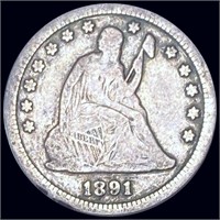 1891-S Seated Liberty Quarter NICELY CIRCULATED