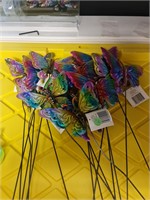 Lot of butterfly garden stakes