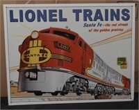 Lionel Trains Tin Sign