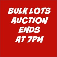 FYI - Bulk lots Auction ends at 7PM!