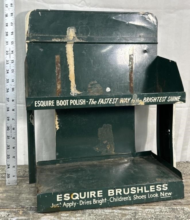 Metal advertising Esquire display stand