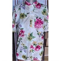 Haband S/S Flowered Shirt Blouse Sz S NWOT
