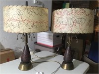 Pair of vintage electric lamps