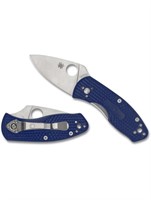 Spyderco Blue Plain S35vn Ambitious Light Knife