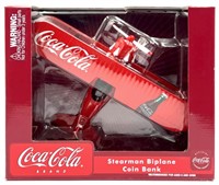 GearBox Stearman Biplane Coca-Cola Coin Bank Die