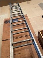 Aluminum extension ladder. Barn