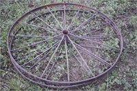 2 Matching Iron Wagon Wheels 54"