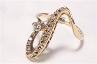 14ct Gold and Diamond Ring,
