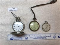 Old Pocket Watch Lot Bulova- Elgin - AWO