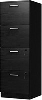 YITAHOME 4-Drawer File Cabinet  Black