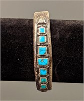 Sterling & Turquoise Cuff (29.77gtw)