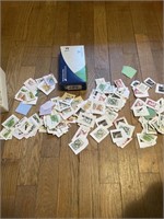 Box of stamps mostly used