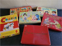 Vintage games and activity boards