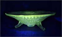 Manganese / Uranium UV Reactive EAPG footed dish