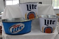 Miller Lite Beer Tins